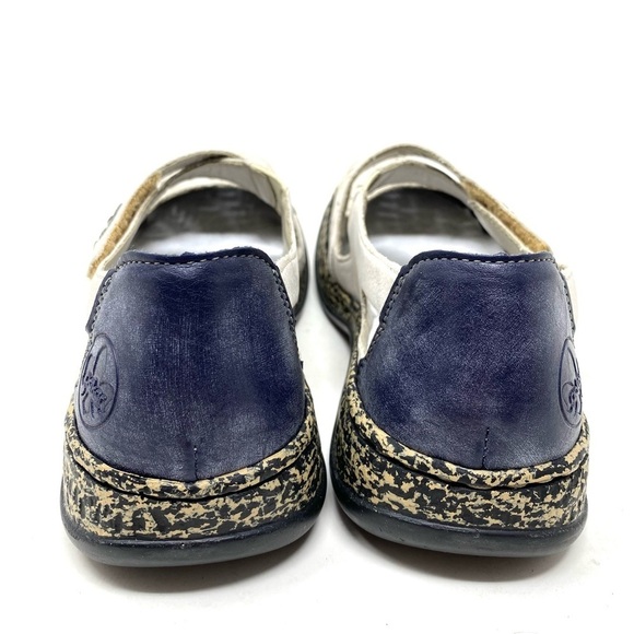 Rieker Leather Daisy Mary Jane 46375-60 Marble Jeans - Picture 4 of 7